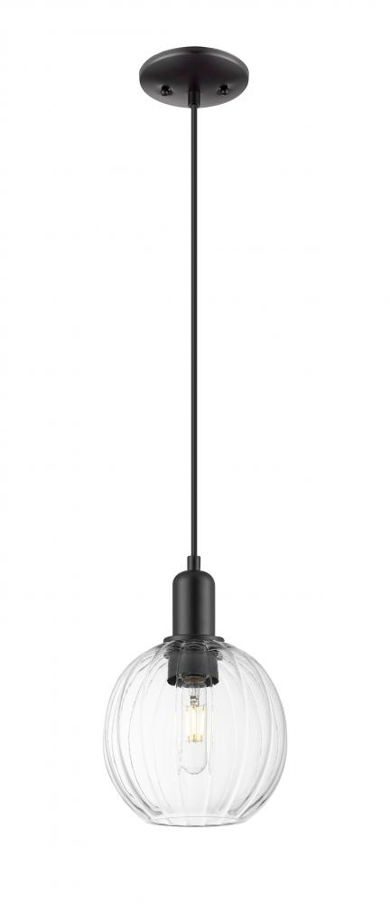 Preston - 1 Light - 6 inch - Matte Black - Cord hung - Mini Pendant