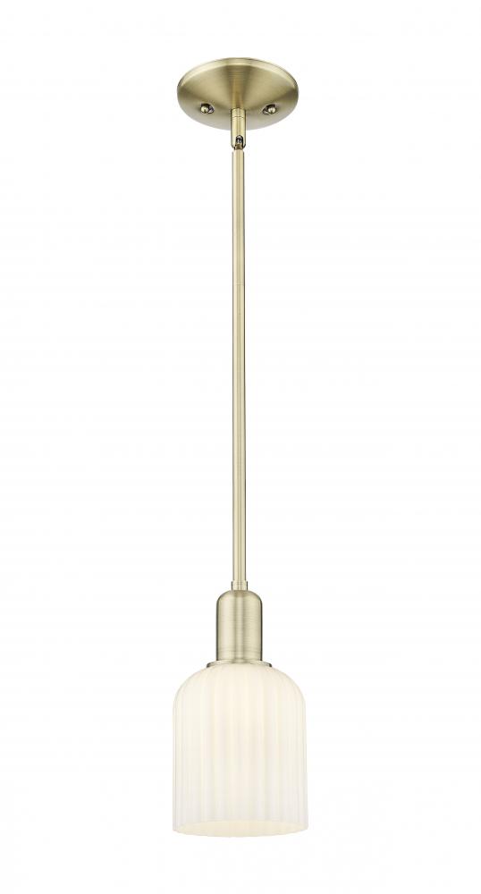 Bridal Veil - 1 Light - 6 inch - Antique Brass - Mini Pendant