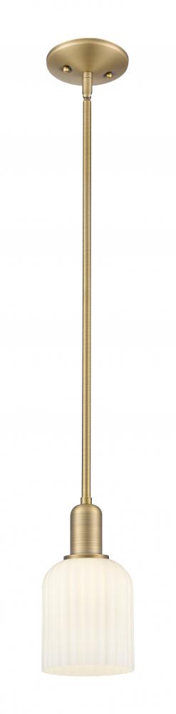 Bridal Veil - 1 Light - 6 inch - Brushed Brass - Mini Pendant