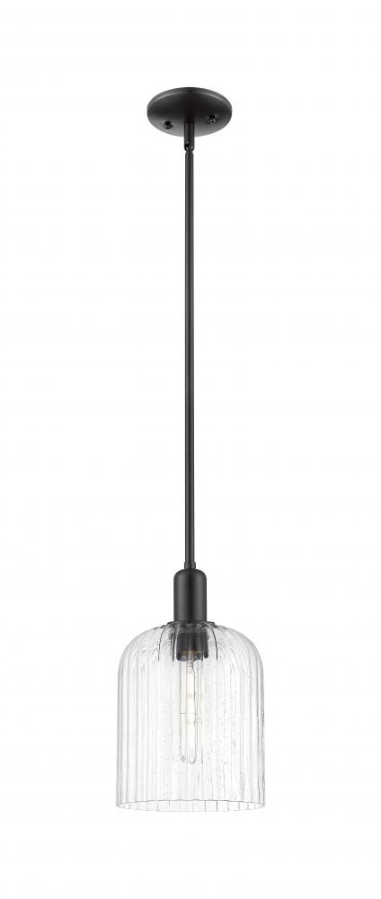 Bridal Veil - 1 Light - 8 inch - Matte Black - Mini Pendant