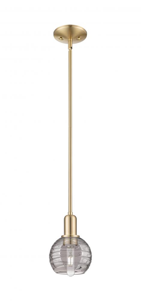 Athens Deco Swirl - 1 Light - 6 inch - Champagne Bronze - Mini Pendant