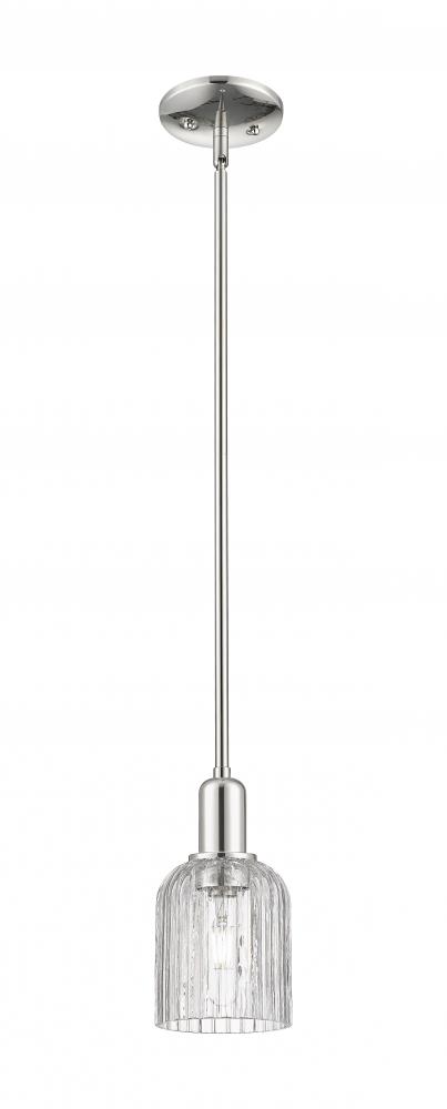 Bridal Veil - 1 Light - 6 inch - Polished Nickel - Mini Pendant