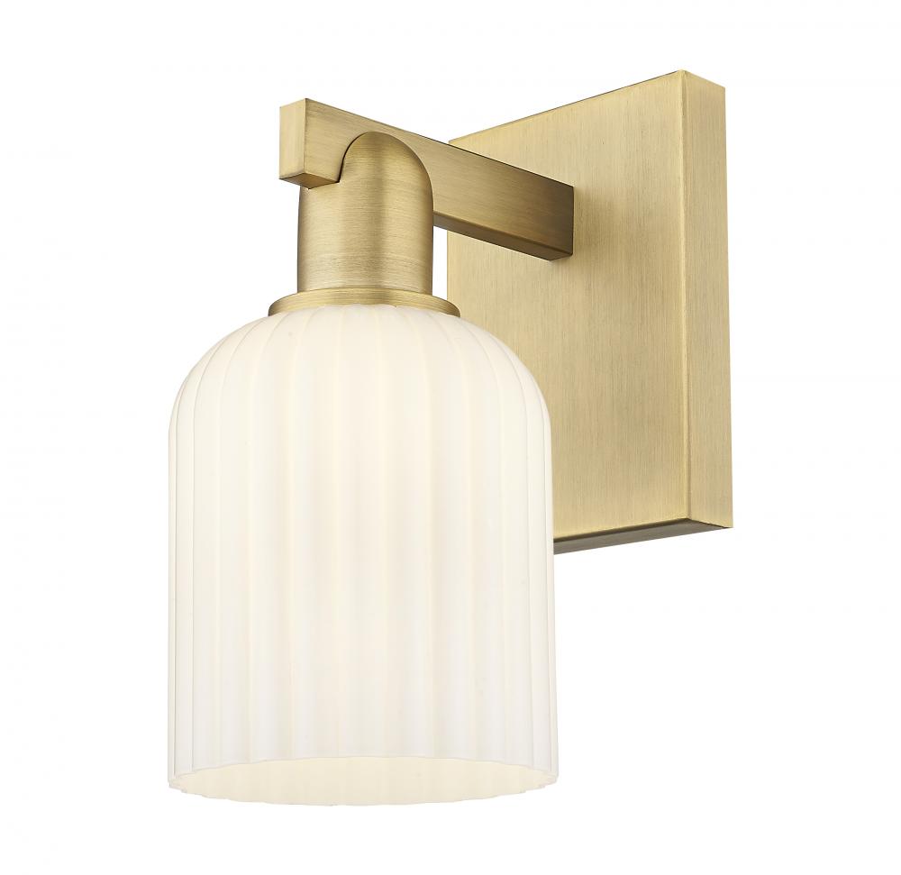 Bridal Veil - 1 Light - 6 inch - Brushed Brass - Sconce