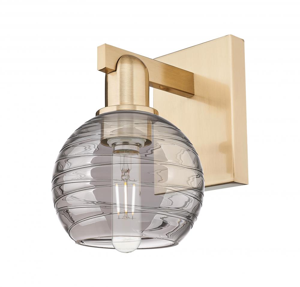 Athens Deco Swirl - 1 Light - 6 inch - Champagne Bronze - Sconce