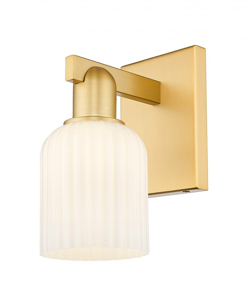 Bridal Veil - 1 Light - 6 inch - Satin Gold - Sconce