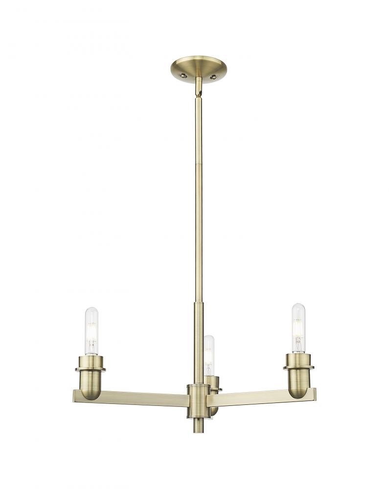 Arcadia - 3 Light - 22 inch - Matte Black - Pendant