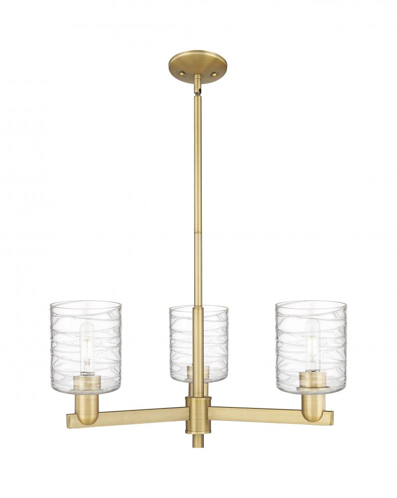 Cobbleskill - 3 Light - 27 inch - Brushed Brass - Stem hung - Flush Mount