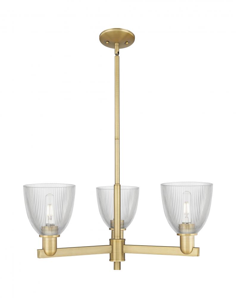 Castile - 3 Light - 28 inch - Black Antique Brass - Stem hung - Flush Mount
