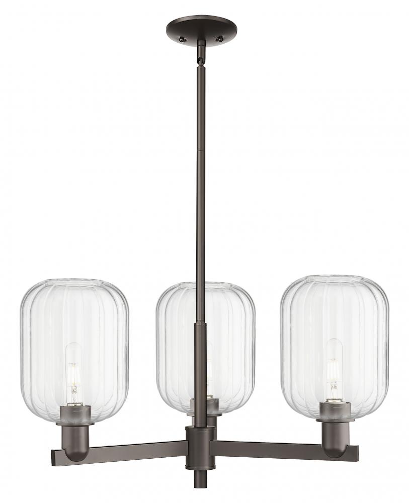 Preston Cylinder - 3 Light - 18 inch - Oil Rubbed Bronze - Flush Mount