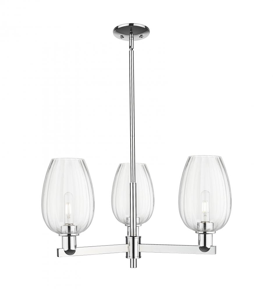 Preston - 3 Light - 18 inch - Polished Chrome - Flush Mount