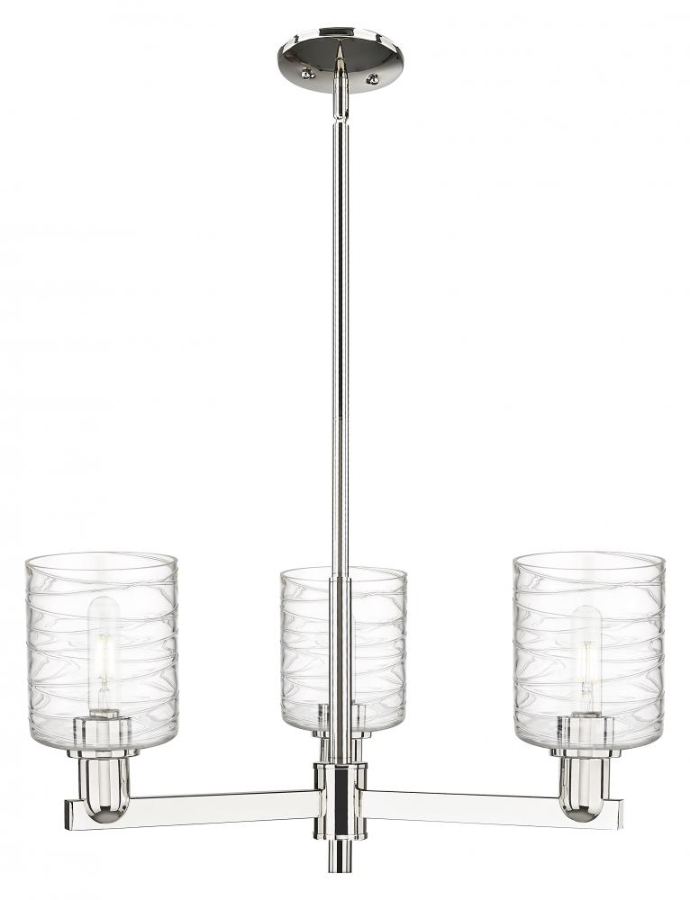 Cobbleskill - 3 Light - 27 inch - Polished Nickel - Stem hung - Flush Mount