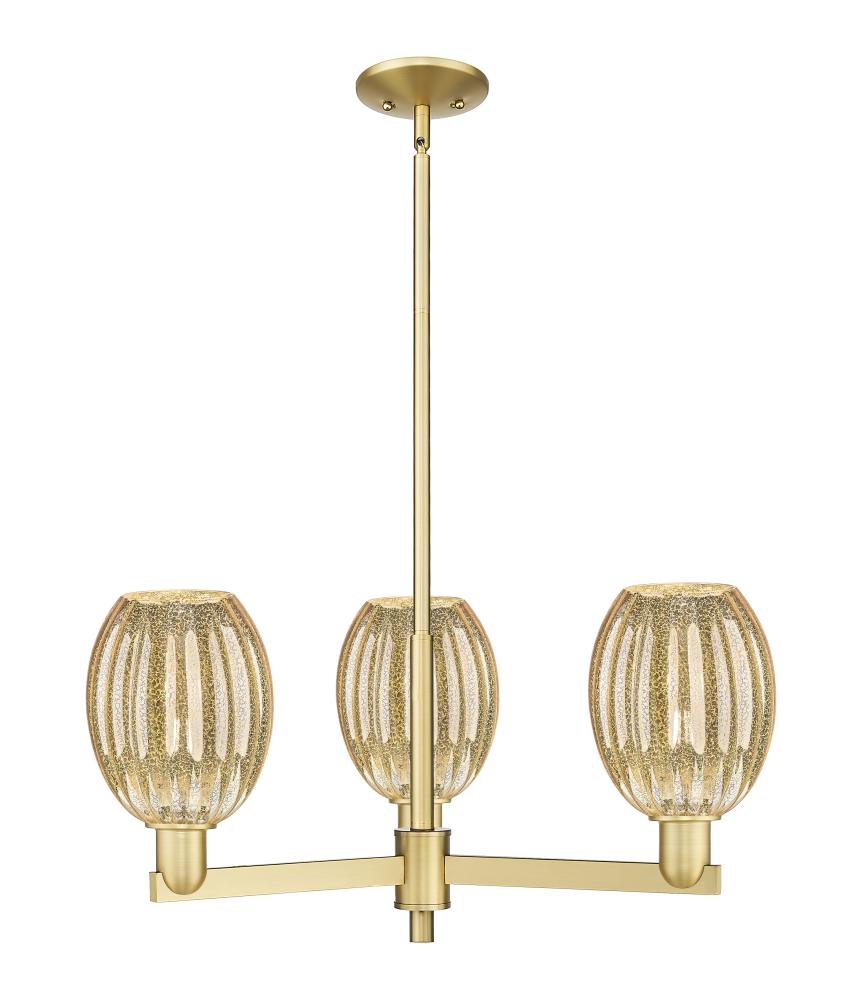 Preston Bulb - 3 Light - 18 inch - Satin Gold - Flush Mount