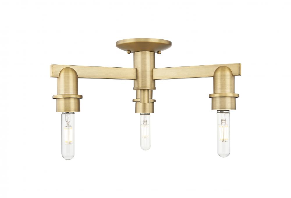 Arcadia - 3 Light - 18 inch - Polished Chrome - Flush Mount