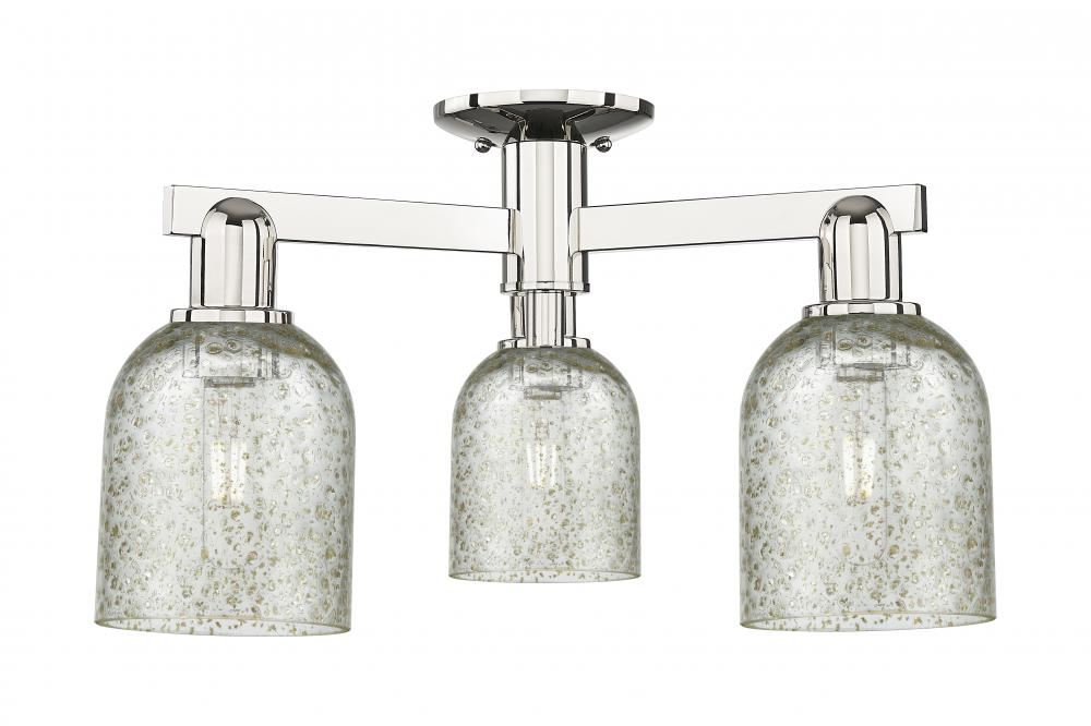 Caledonia - 3 Light - 23 inch - Antique Brass - Semi-Flush Mount