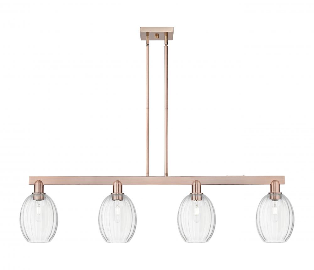Preston Bulb - 4 Light - 48 inch - Antique Copper - Cord hung - Island Light