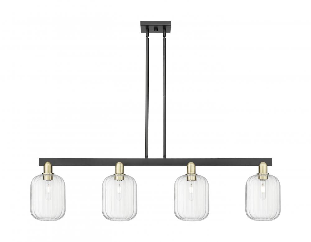 Preston - 4 Light - 48 inch - Black Antique Brass - Cord hung - Island Light