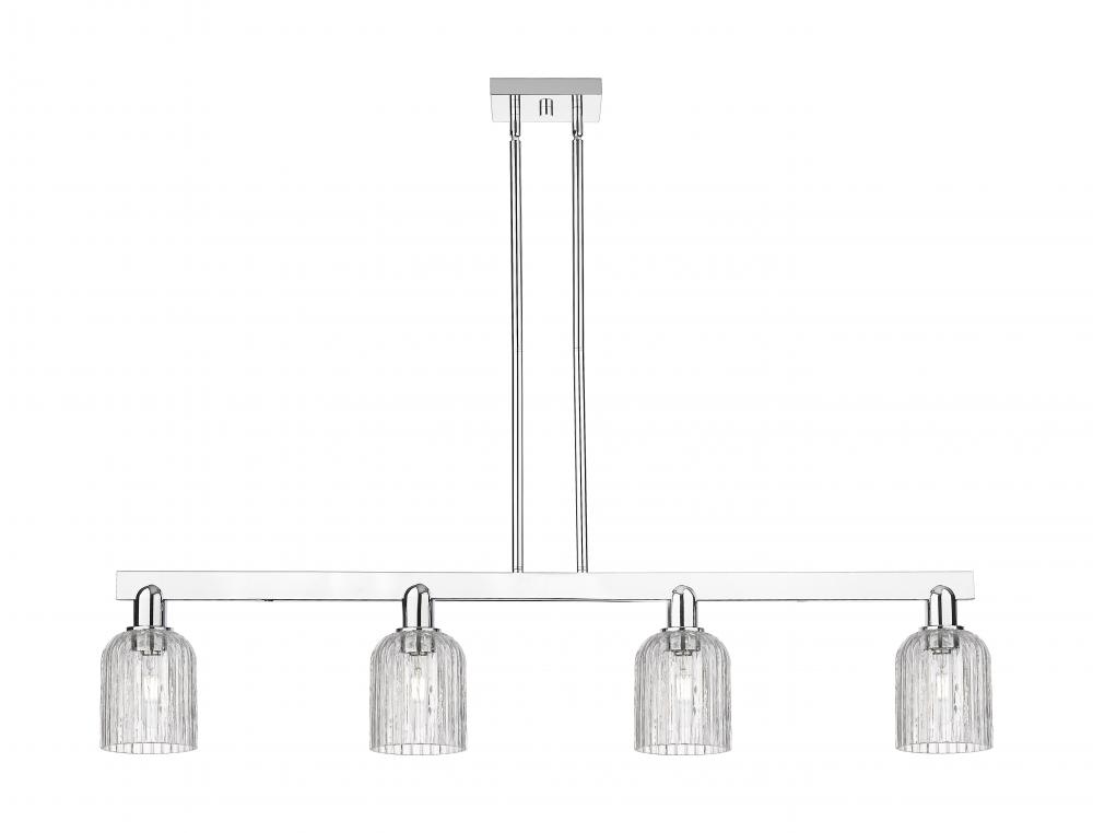 Bridal Veil - 4 Light - 48 inch - Polished Chrome - Cord hung - Island Light