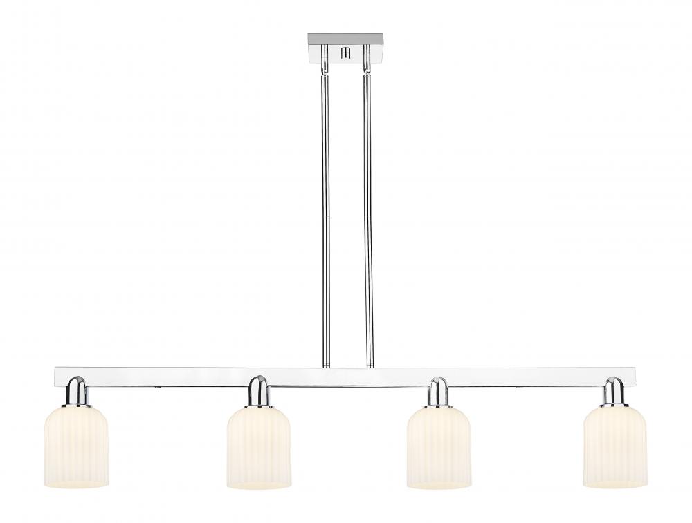 Bridal Veil - 4 Light - 48 inch - Polished Chrome - Cord hung - Island Light