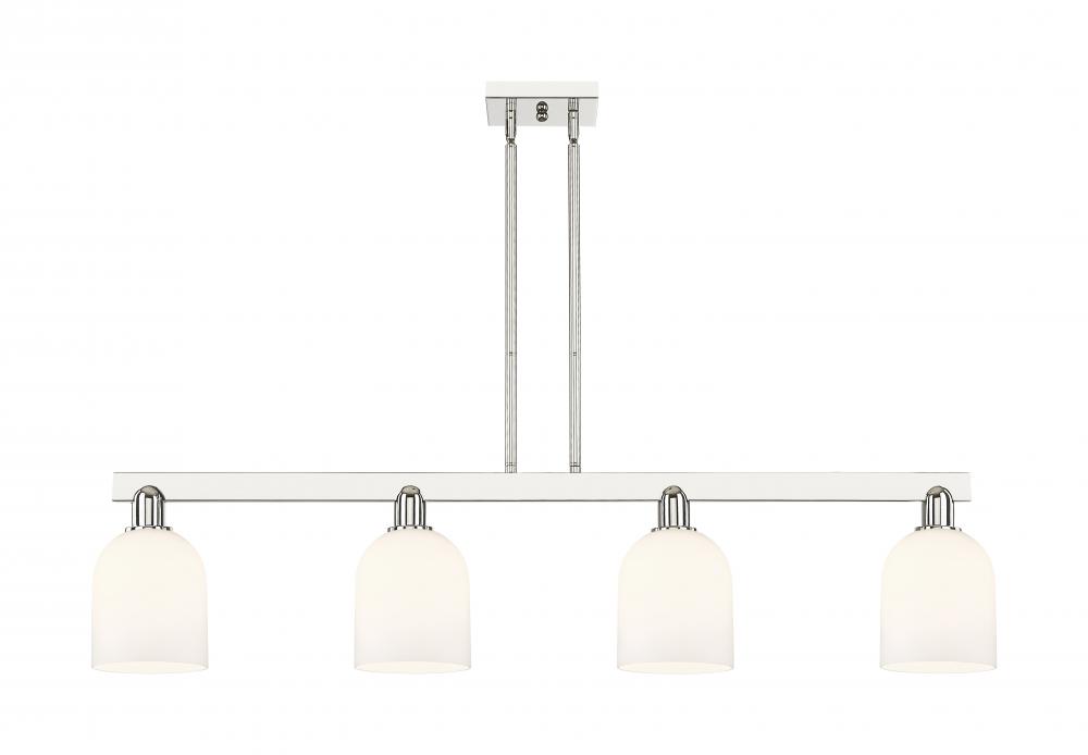 Bella - 4 Light - 48 inch - Matte Black - Stem hung - Island Light
