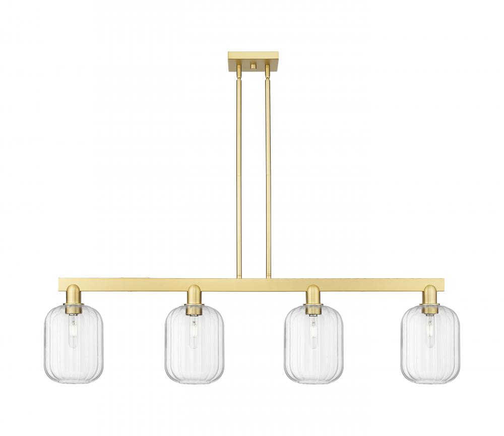 Preston - 4 Light - 48 inch - Satin Gold - Cord hung - Island Light