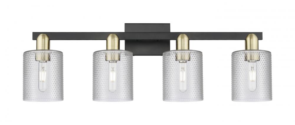 Cobbleskill - 4 Light - 32 inch - Black Antique Brass - Bath Vanity Light