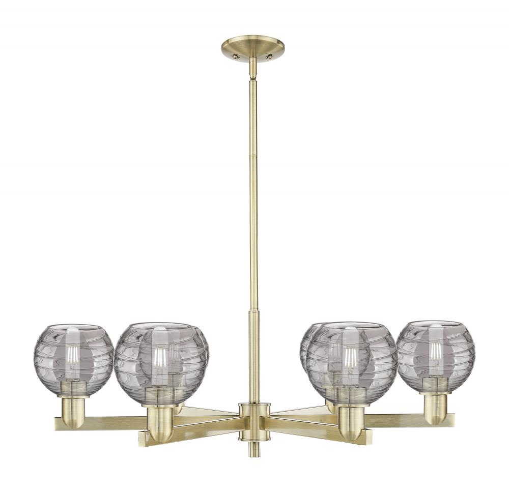 Athens Deco Swirl - 6 Light - 24 inch - Polished Chrome - Chandelier