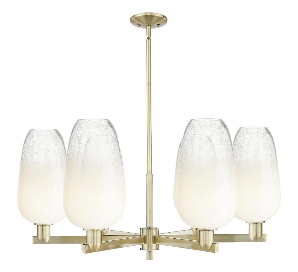 Brookhaven Flute - 6 Light - 24 inch - Antique Brass - Chandelier