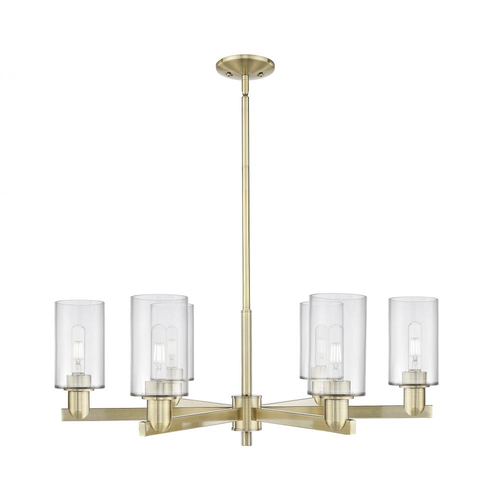 Clymer - 6 Light - 34 inch - Polished Chrome - Stem hung - Chandelier