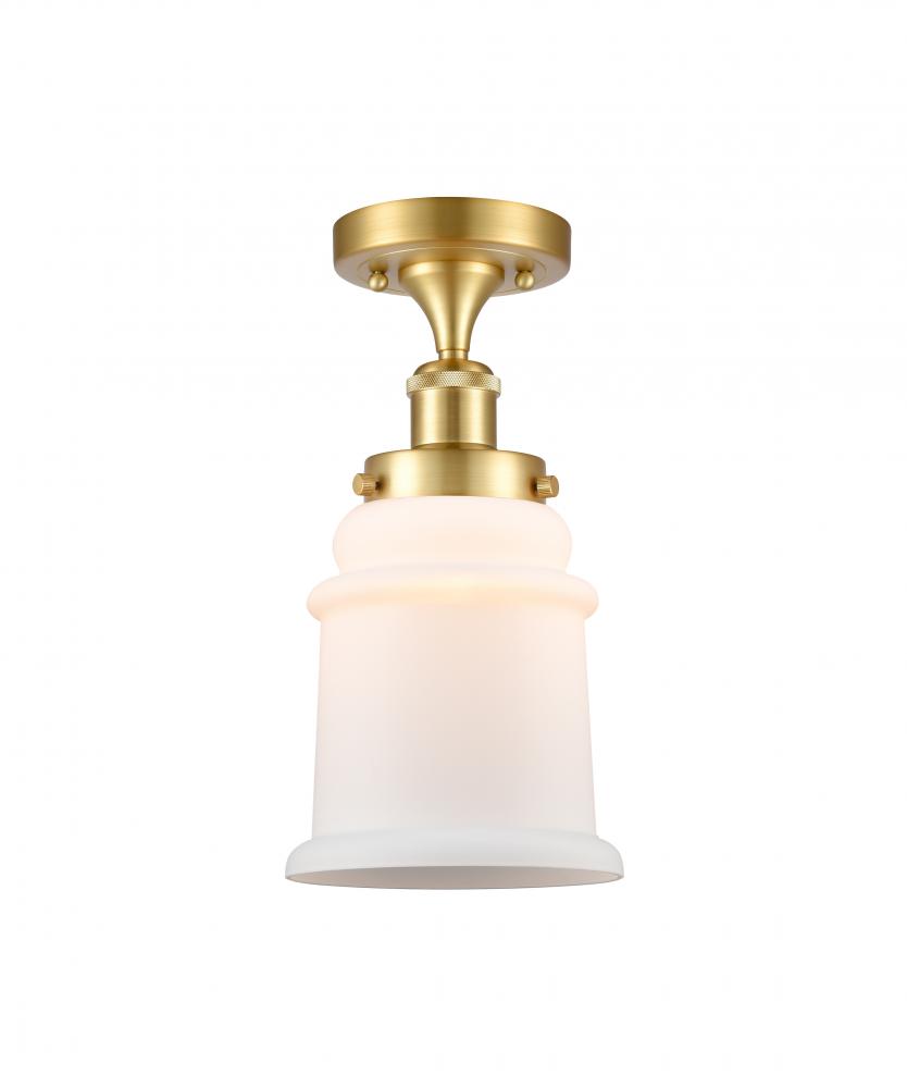 Canton - 1 Light - 6 inch - Satin Gold - Flush Mount
