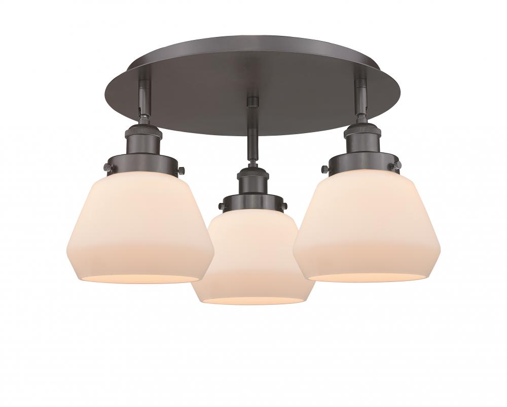 Fulton - 3 Light - 19 inch - Oil Rubbed Bronze - Flush Mount