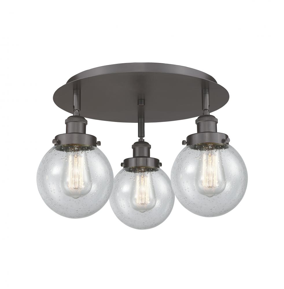 Beacon - 3 Light - 18 inch - Oil Rubbed Bronze - Flush Mount