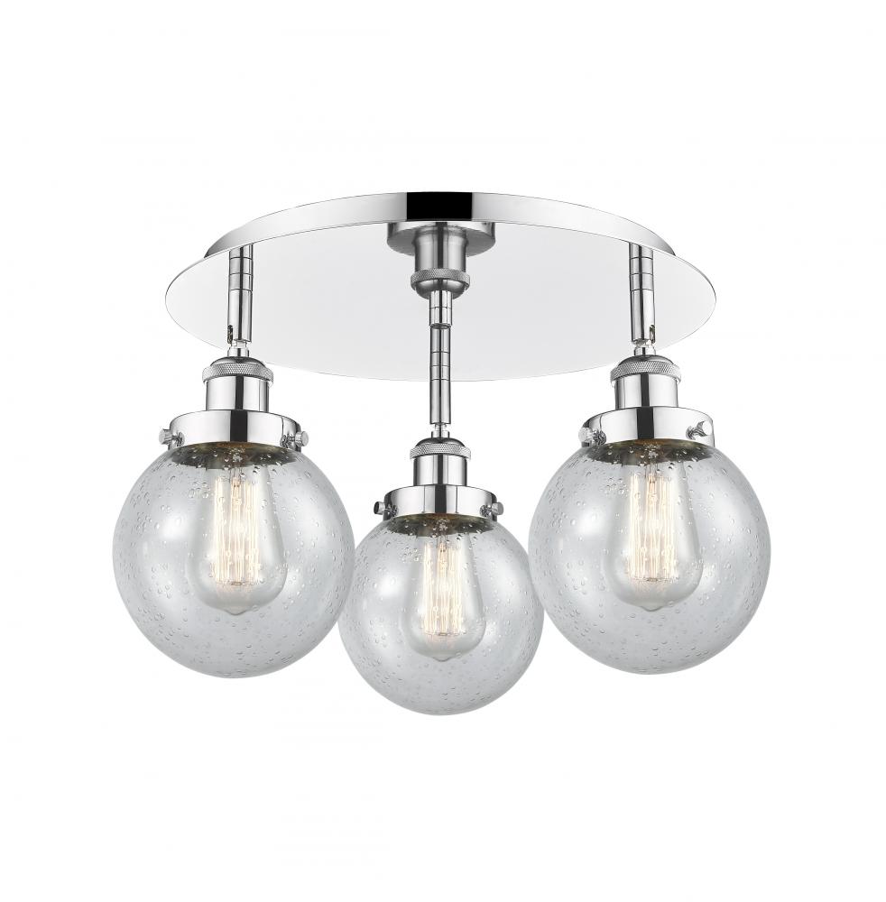 Beacon - 3 Light - 18 inch - Polished Chrome - Flush Mount