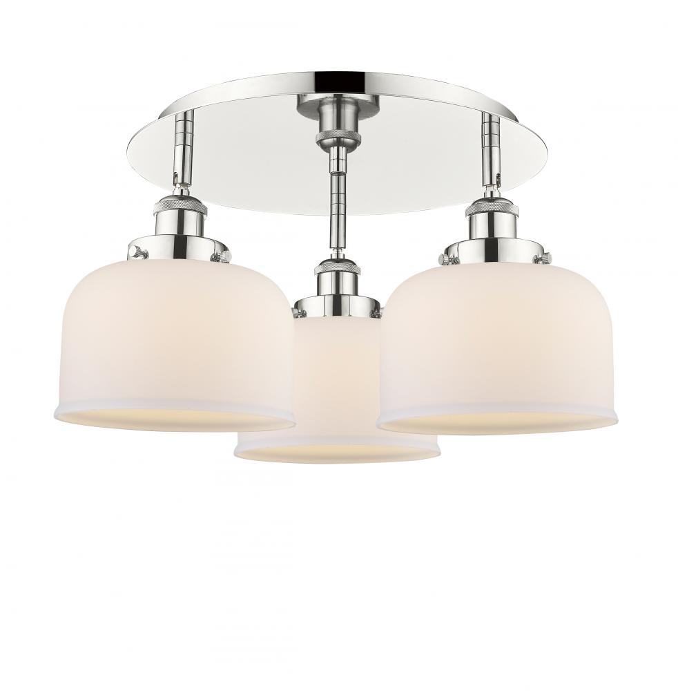 Cone - 3 Light - 20 inch - Polished Nickel - Flush Mount