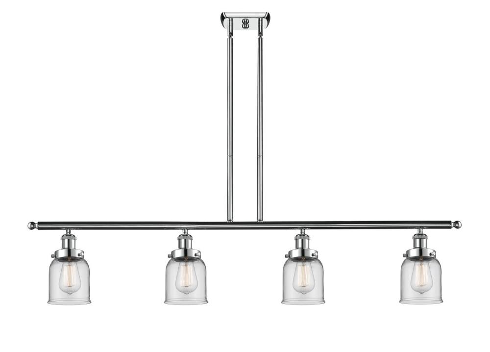 Bell - 4 Light - 48 inch - Polished Chrome - Stem Hung - Island Light