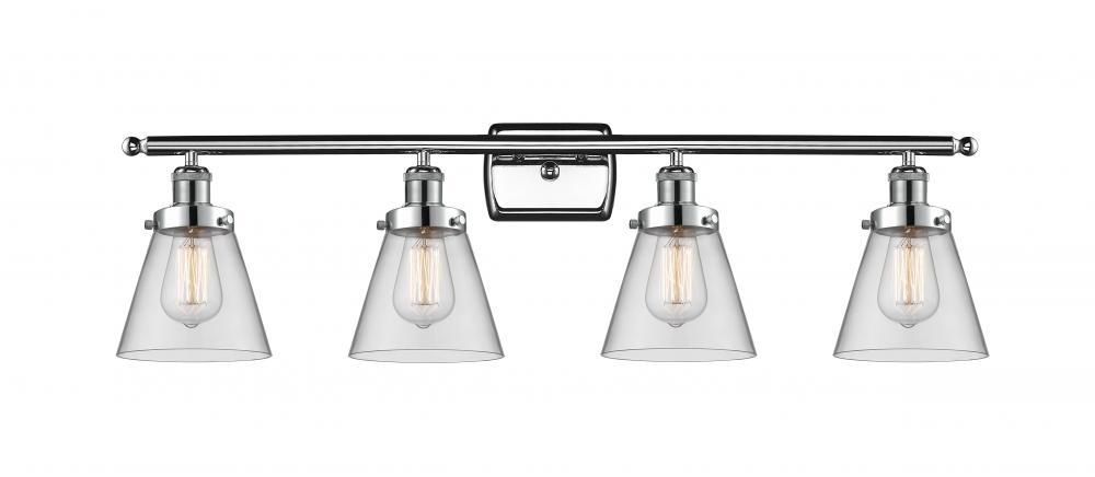 Cone - 4 Light - 36 inch - Polished Chrome - Bath Vanity Light