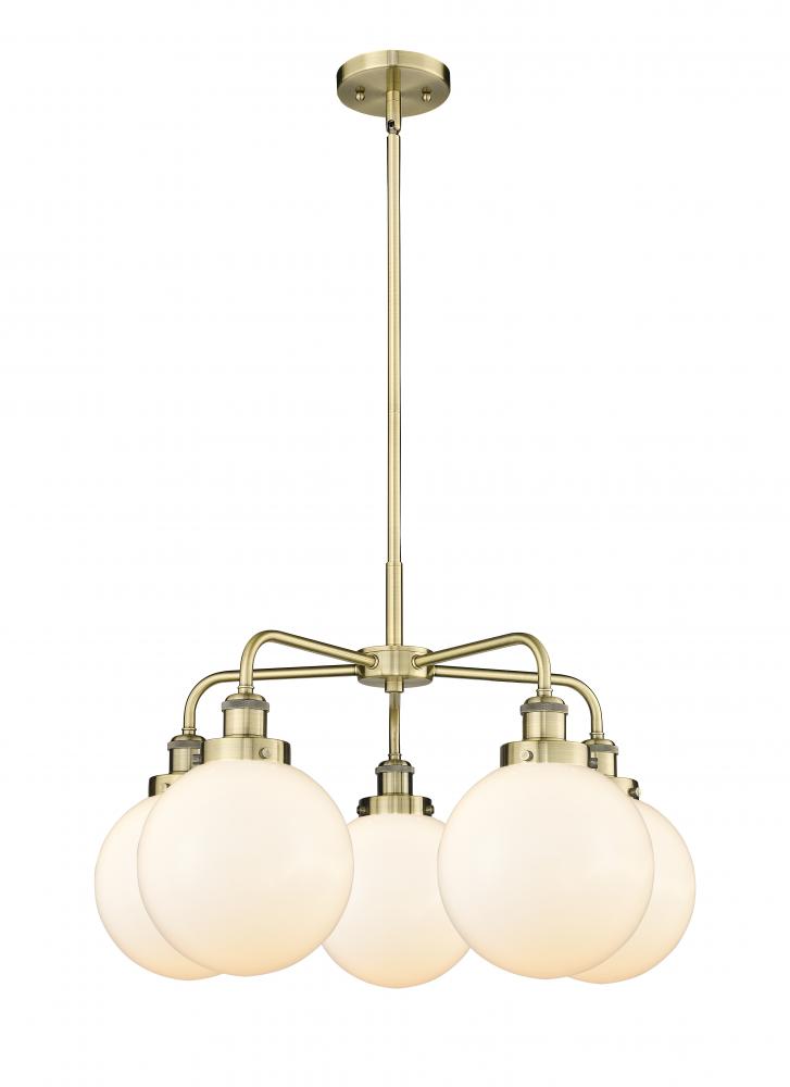 Beacon - 5 Light - 27 inch - Antique Brass - Chandelier