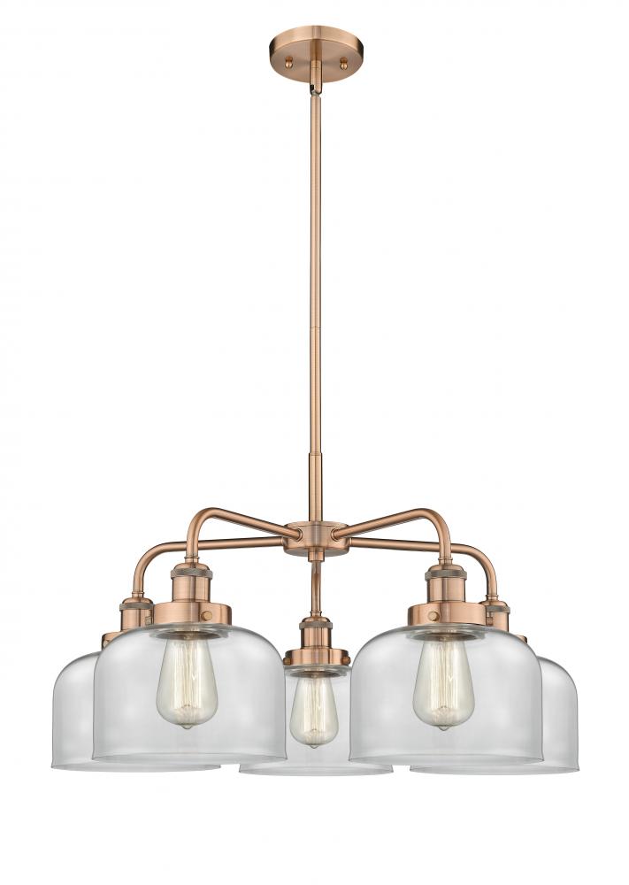 Cone - 5 Light - 26 inch - Antique Copper - Chandelier