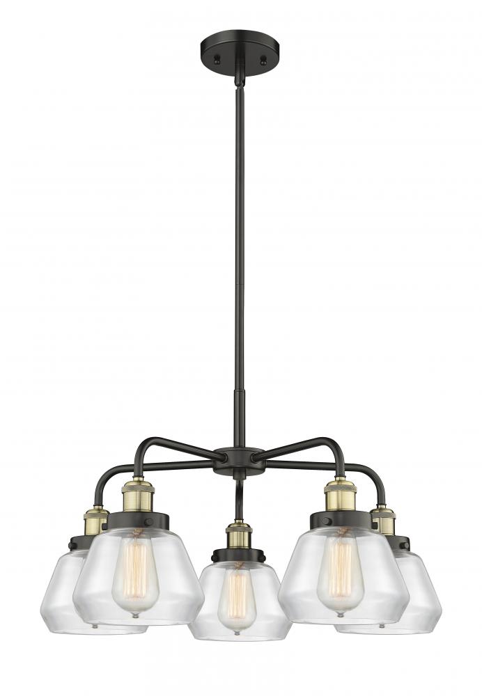 Fulton - 5 Light - 26 inch - Black Antique Brass - Chandelier