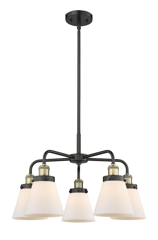 Cone - 5 Light - 25 inch - Black Antique Brass - Chandelier