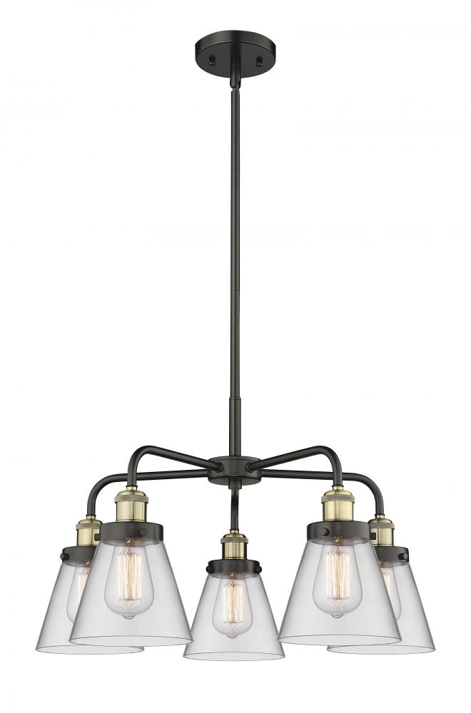 Cone - 5 Light - 25 inch - Black Antique Brass - Chandelier