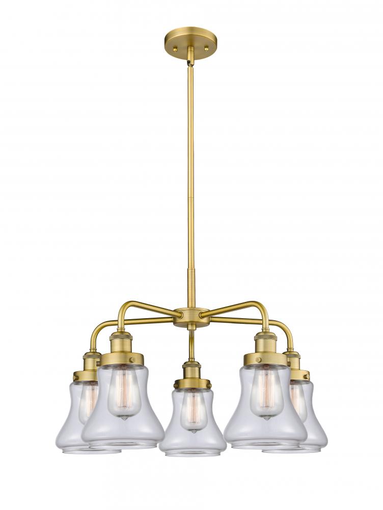 Bellmont - 5 Light - 25 inch - Brushed Brass - Chandelier