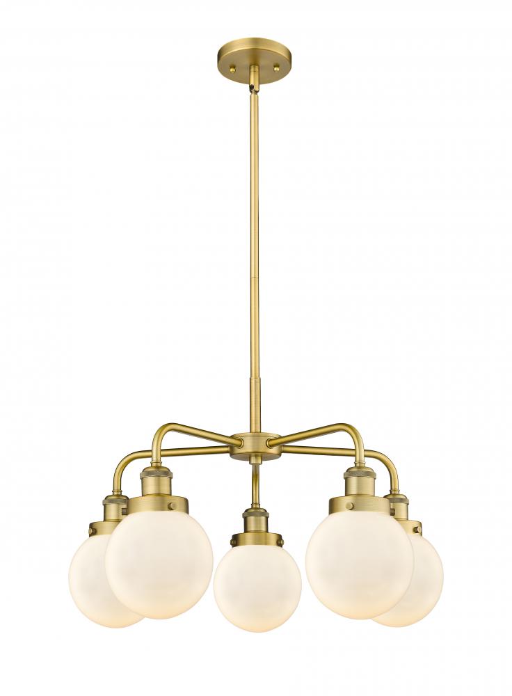 Beacon - 5 Light - 25 inch - Brushed Brass - Chandelier