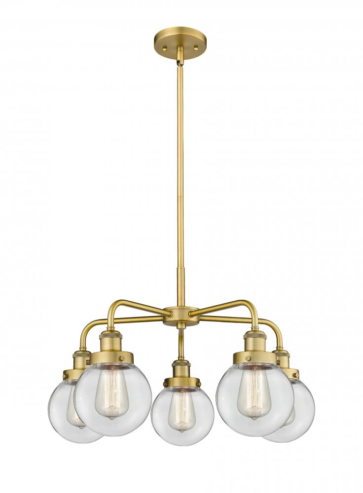 Beacon - 5 Light - 25 inch - Brushed Brass - Chandelier