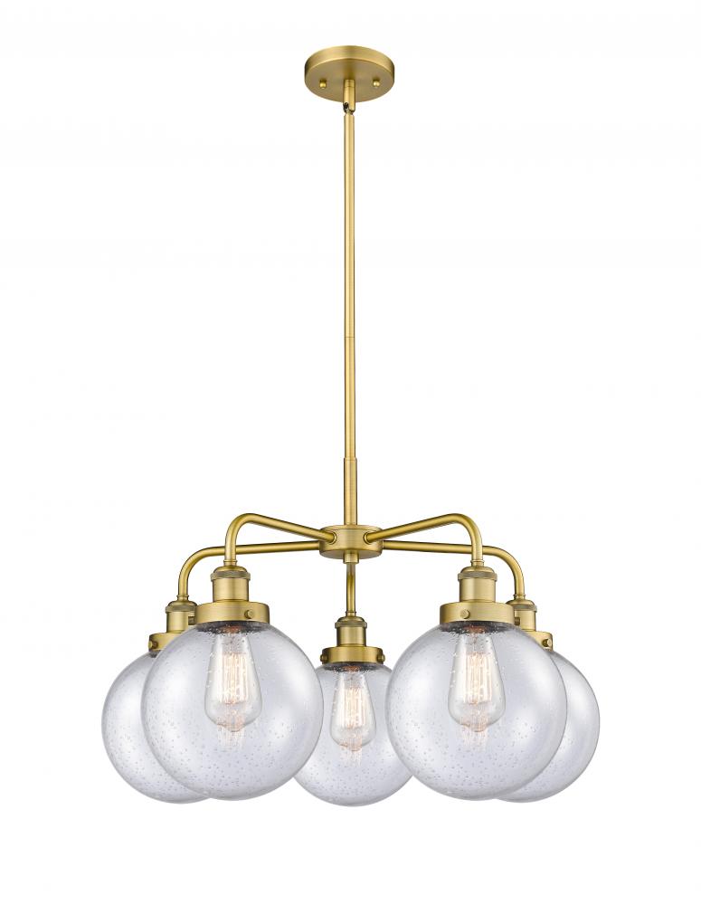 Beacon - 5 Light - 27 inch - Brushed Brass - Chandelier