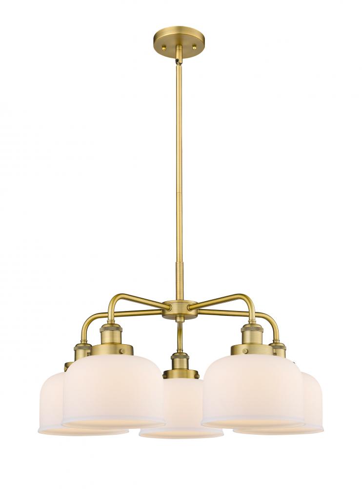 Cone - 5 Light - 26 inch - Brushed Brass - Chandelier