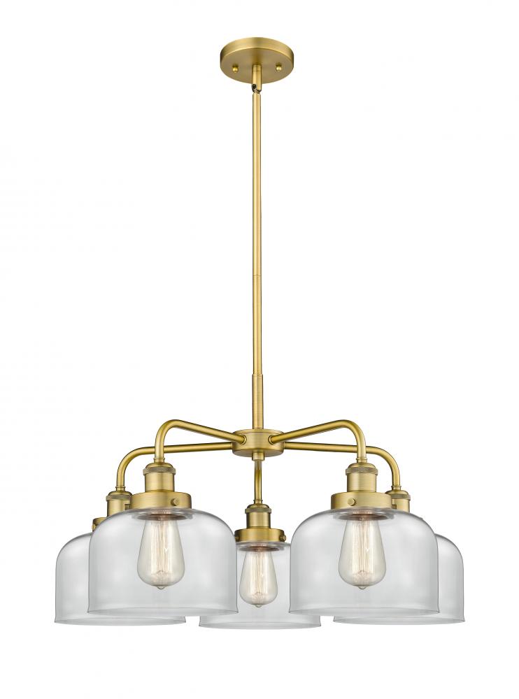 Cone - 5 Light - 26 inch - Brushed Brass - Chandelier