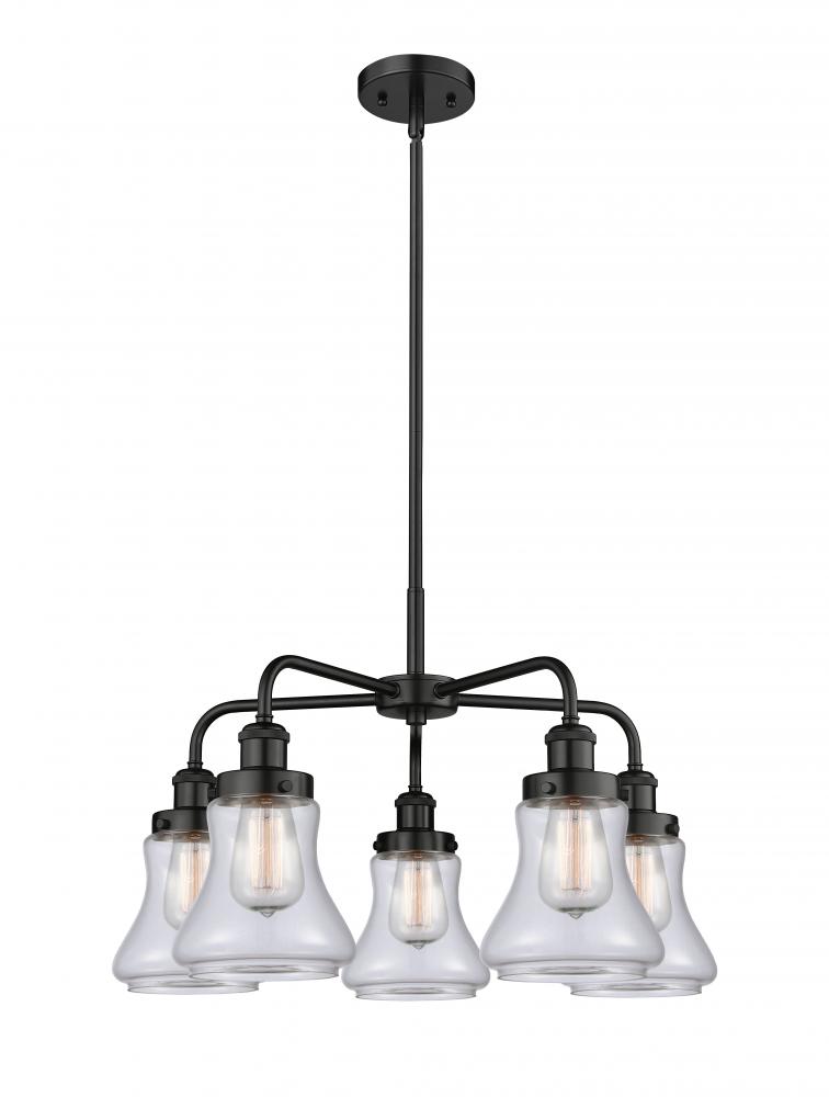 Bellmont - 5 Light - 25 inch - Matte Black - Chandelier