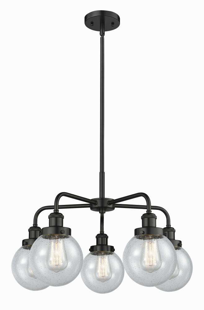 Beacon - 5 Light - 25 inch - Matte Black - Chandelier