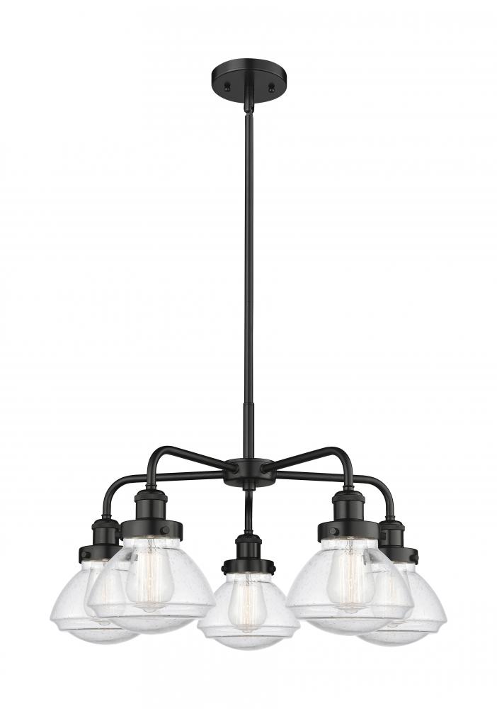 Olean - 5 Light - 25 inch - Matte Black - Chandelier