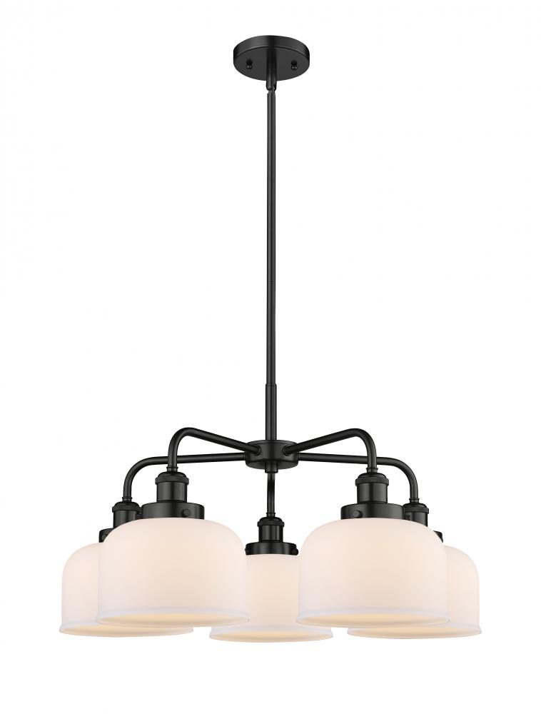 Cone - 5 Light - 26 inch - Matte Black - Chandelier